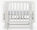 Детская кроватка-трансформер Happy baby Mommy Love в комплекте с расширением 160х70 white