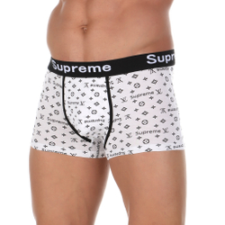 Мужские трусы боксеры белые Supreme LV