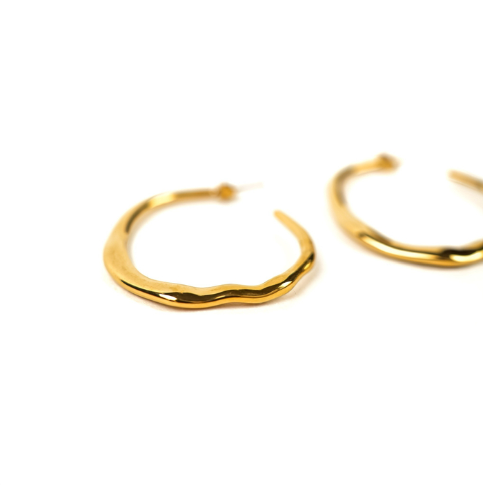 Серьги РИФЛЕНЫЕ КОЛЬЦА gold