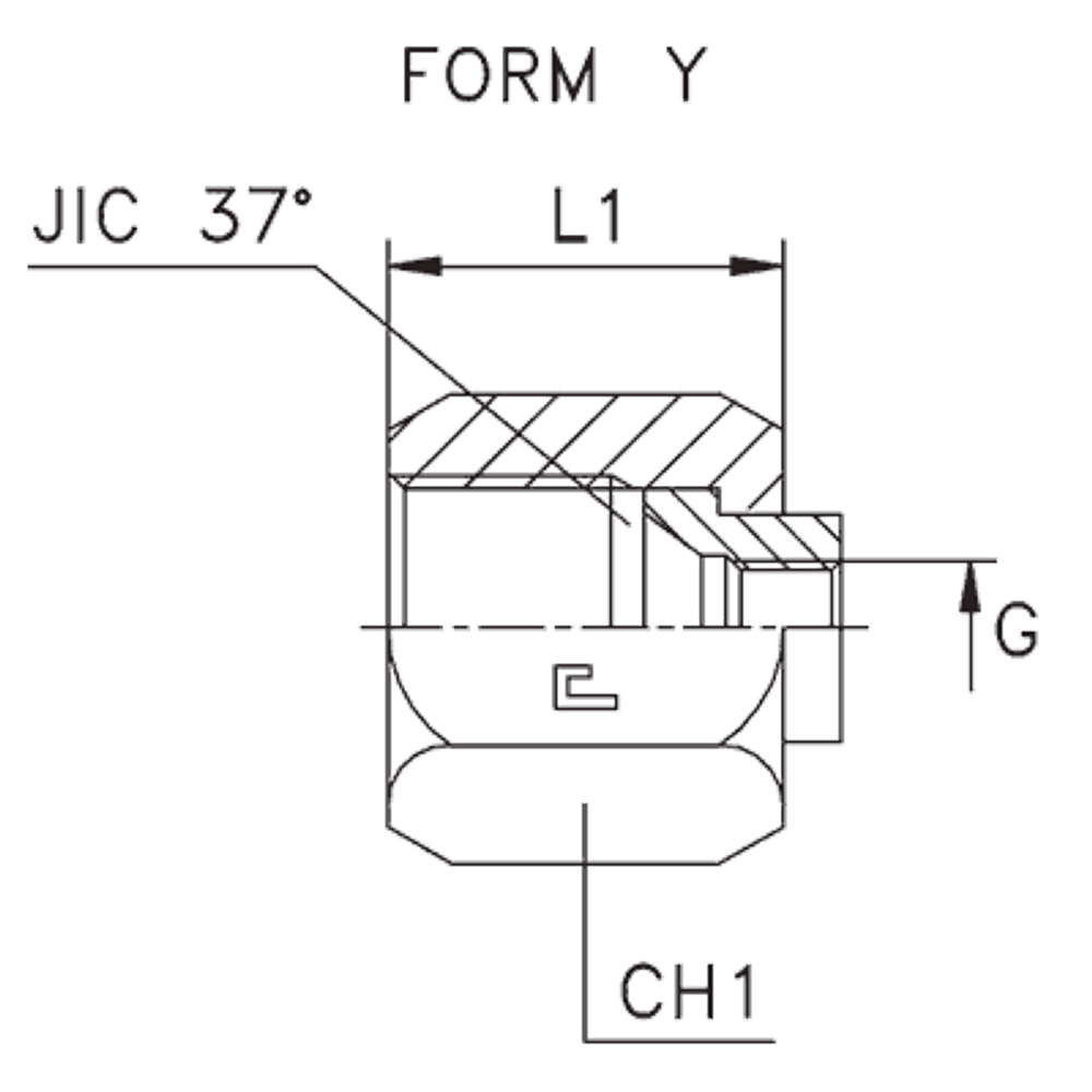 Соединение для манометра D12 JIC 3/4 - G1/4