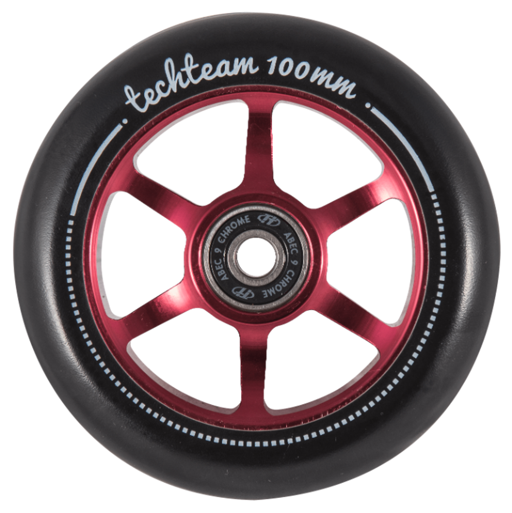 Колесо для самоката X-Treme 100мм. Форма 6S red
