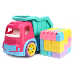 Грузовик большой Шкода с конструктором "Мега" (28 дет.) (Нордпласт)