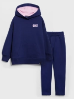 Костюм для девочки, толстовка и леггинсы, синий