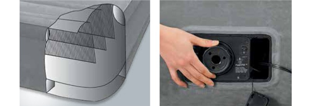 Надувная кровать Intex Comfort-Plush Mid Rise 137х191х33см.