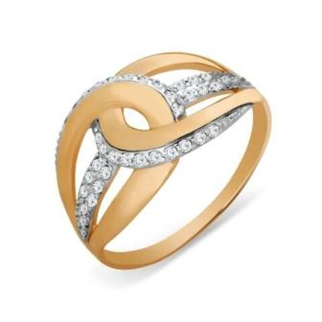 Кольцо из золота с фианитами