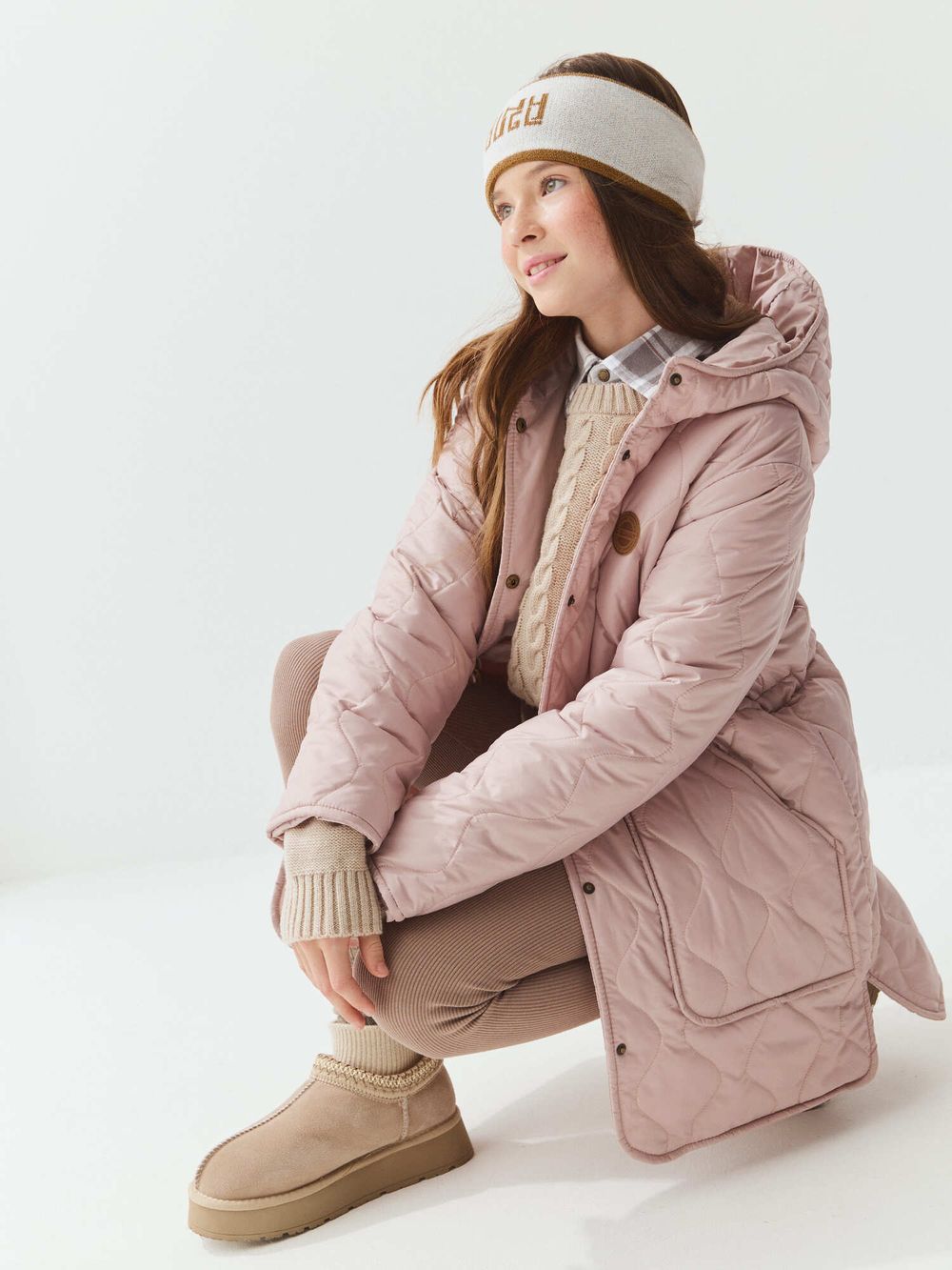 Куртка стеганая "Пудра" 7+