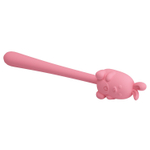Розовый гибкий вибратор - 14,2 см.