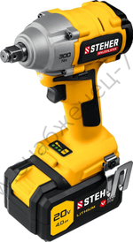 STEHER V1, 20 В, 300 Н·м, 1 АКБ (4 А·ч), бесщеточный гайковерт, кейс (CWB-300-1)