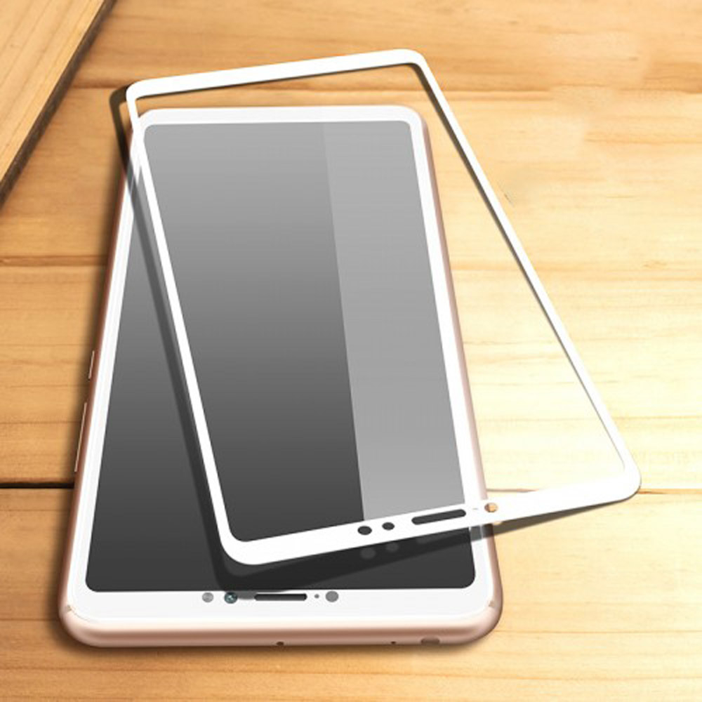 Защитное стекло "Полное покрытие" для Xiaomi Mi Max 3 Белое