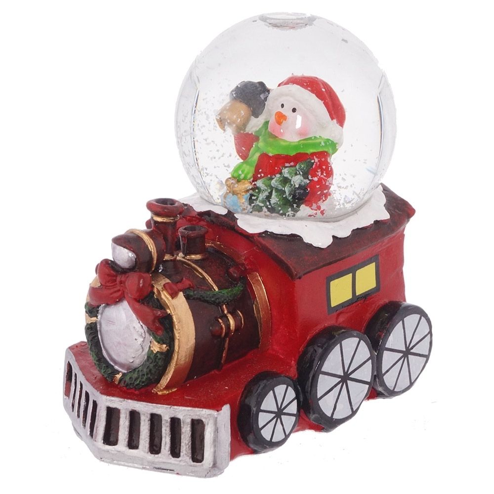 GAEM Фигурка декор в стекл шаре"Дед Мороз/Снеговик" (подсвет, LR44x2), D 5 см, L7,5 W5 H8 см, 3в.