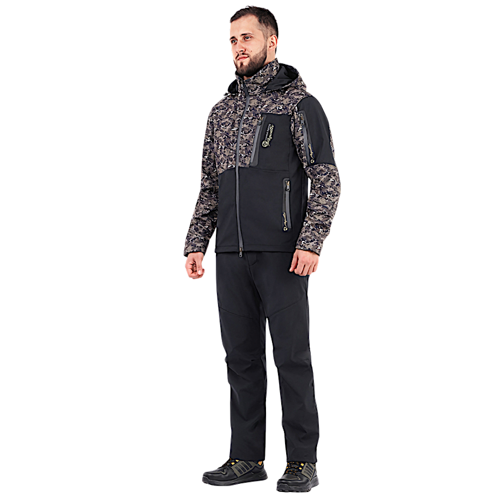 Костюм Aquatic К-25ТС цвет Тёмно-Синий/Камуфляж Soft-Shell 10/10 -