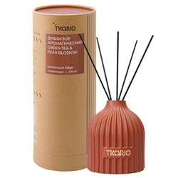 Диффузор ароматический 200мл Tkano Edge Green tea & Pear blossom терракотовый