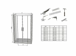 Душевая дверь Ravak 10° 10DP4-120 белый/Transparent