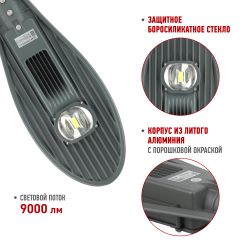 Светильник уличный светодиодный ЭРА SPP-5-60-5K-W 60Вт 5000К IP65 КСС Ш гарантия 5 лет | Уличные консольные светильники