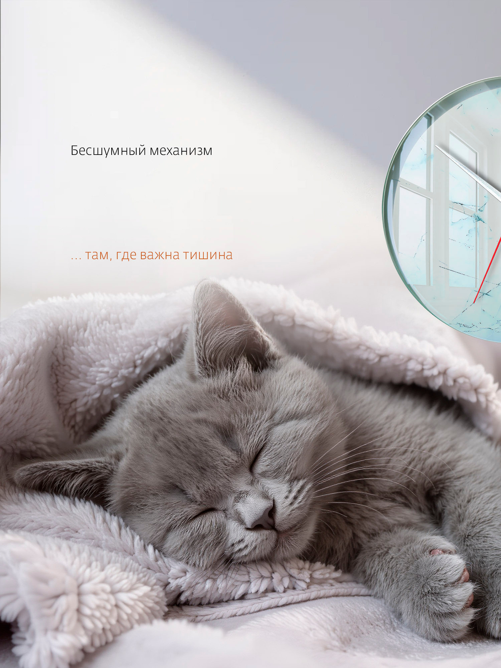 Часы настенные бесшумные из закаленного стекла