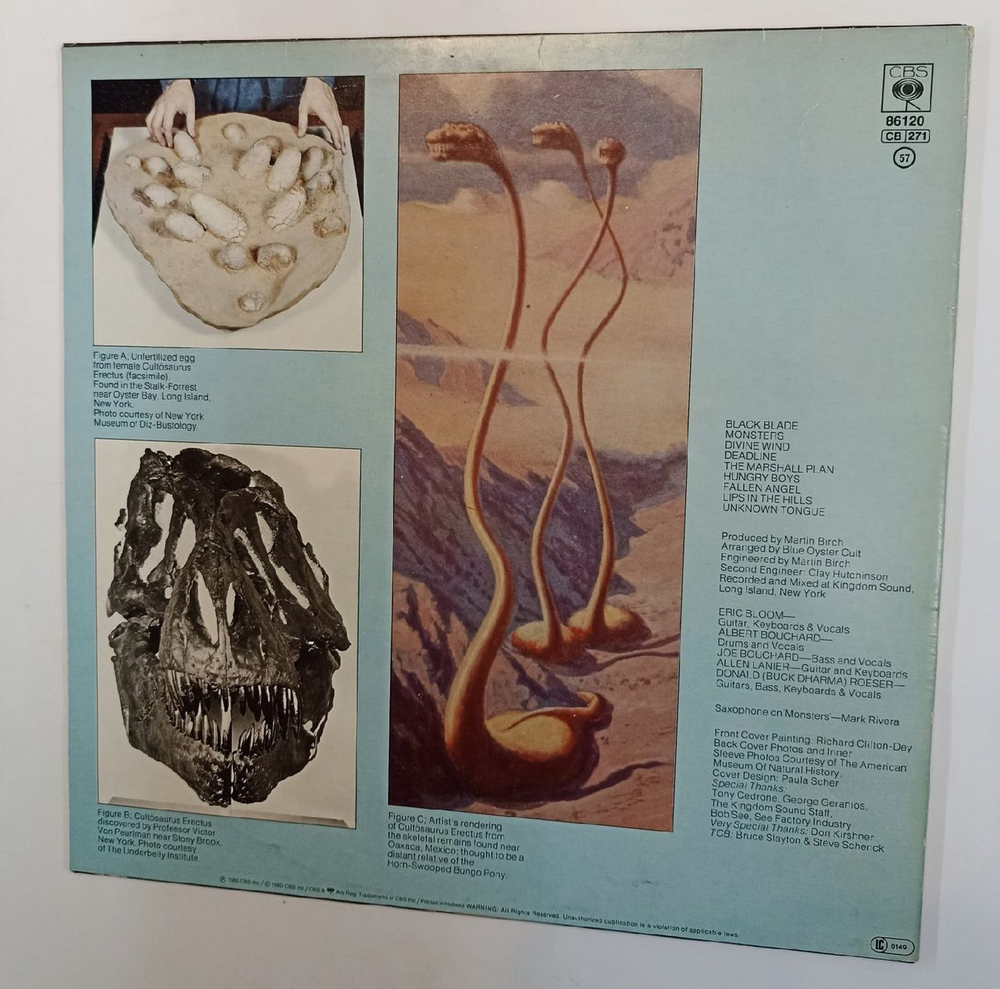 Винтажная виниловая пластинка Blue Oyster Cult Cultosaurus Erectus (Europe 1980)