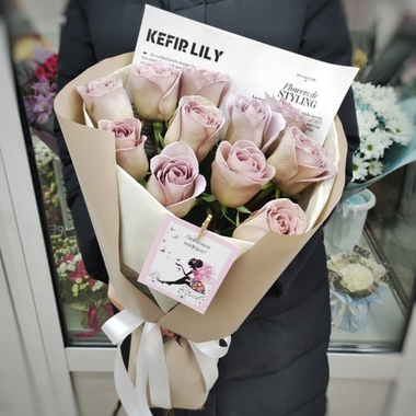 Букет из 11 роз сорта "AMNESIA" (Эквадор 60 см)