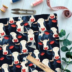 Ткань премиум флис стадо коров