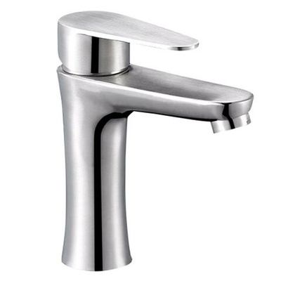 Смеситель для раковины, Solone, корот изл, с картриджем, нерж, JAT1-A094