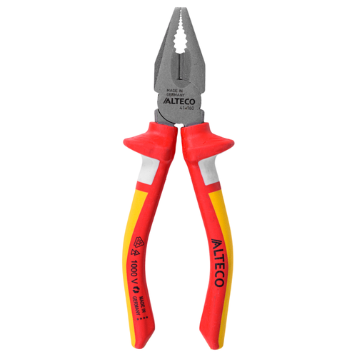 Плоскогубцы комбинированные диэлектрические VDE 160 мм, 3К рукоятка ALTECO Industrial 0101-VDE-160-X