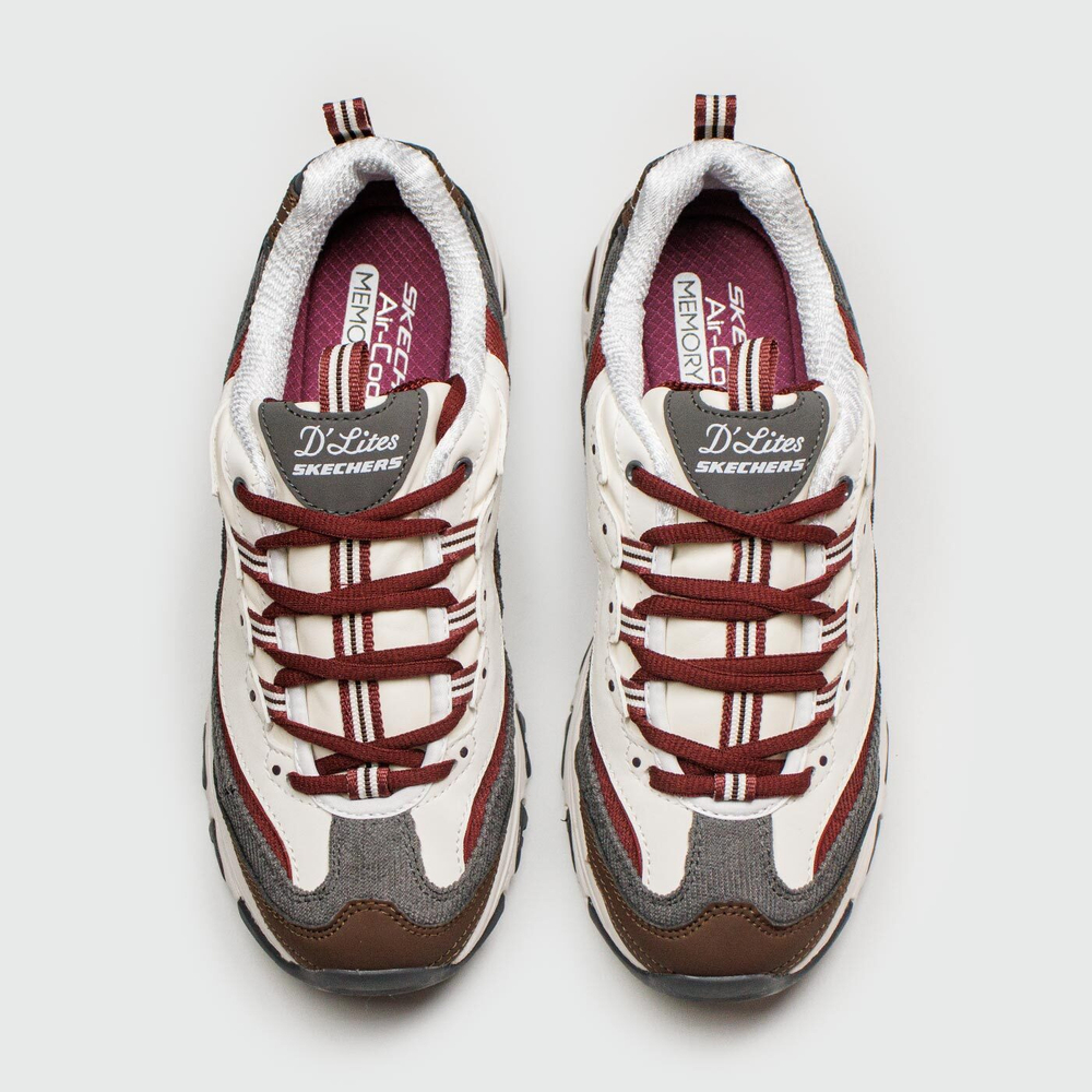 Кроссовки Skechers D'Lites White / Brown Wmns