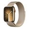 Часы Apple Watch Series 9 GPS + Cellular 45 мм, корпус нержавеющая сталь золото, миланский сетчатый браслет золотой