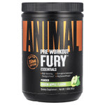 Animal, Fury®, предтренировочный порошок, зеленое яблоко, 483 г (1,06 фунта)