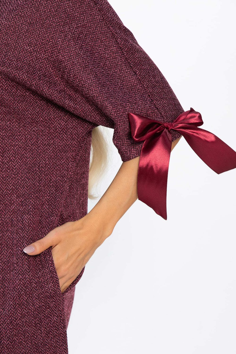 Платье трикотажное Кайла (бордовое) П14782-10М LT Collection