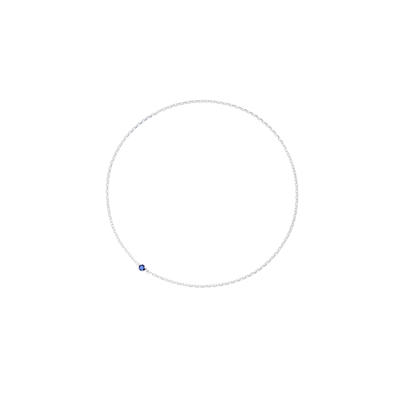 Вечный браслет ВЛВ Навсегда – Белое золото, Сапфир