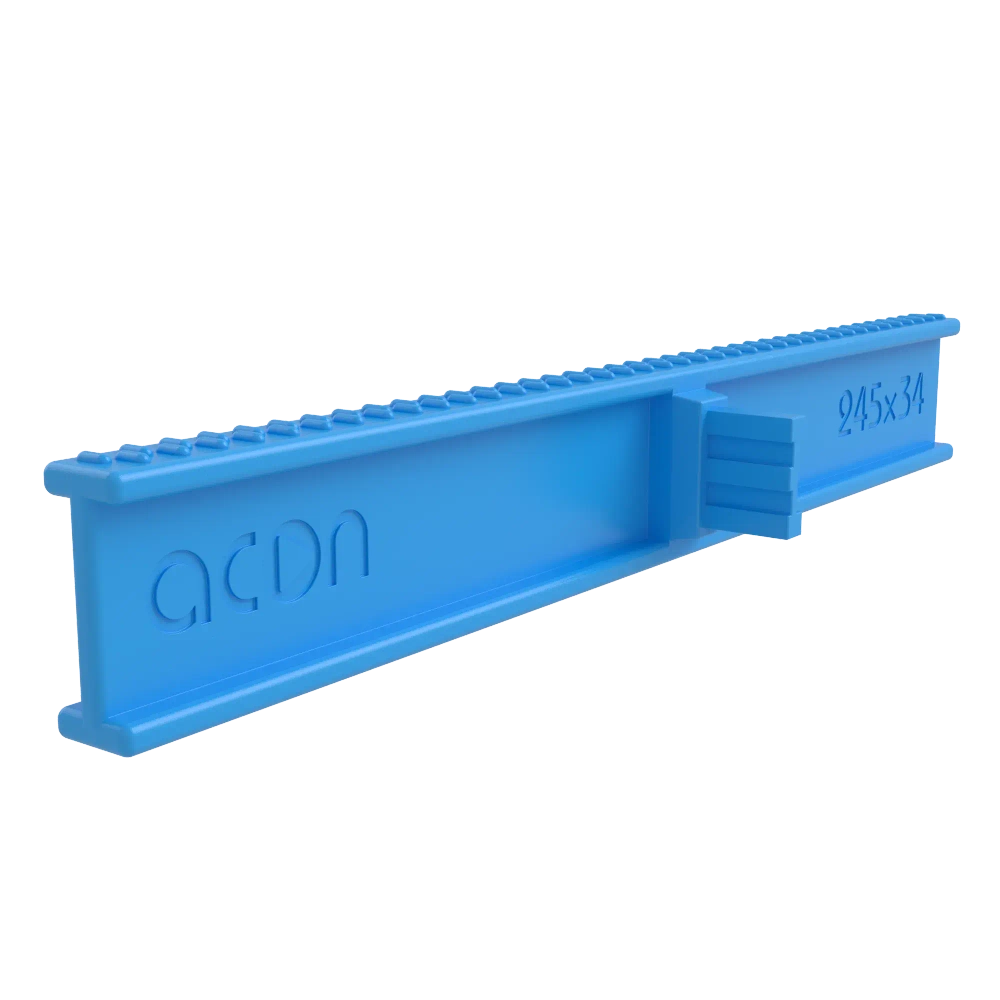 ПЕРЕЛИВНАЯ РЕШЕТКА ACON 245x34мм, цвет голубой