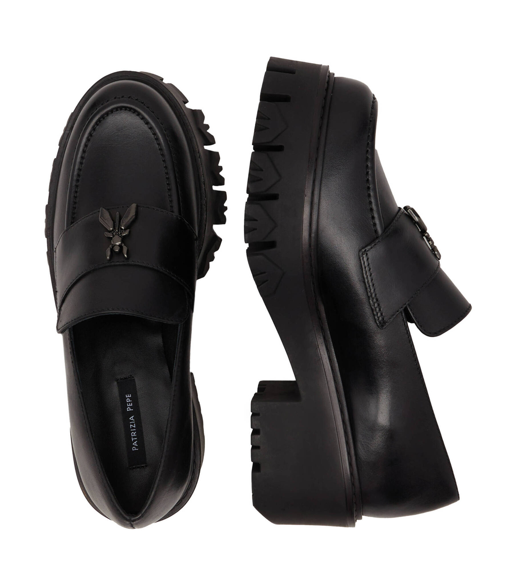 Кожаные мокасины Patrizia Pepe - черный(8Z0009 L011)