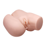 Телесный полуторс с двумя любовными тоннелями и вибрацией (Цвет: телесный)