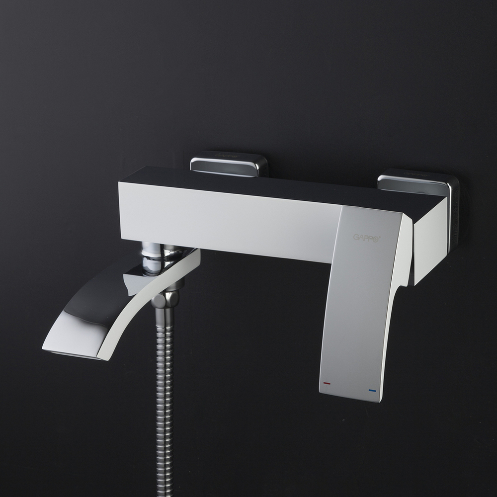 Смеситель для ванны 35к G3207-8 GAPPO БЕЛЫЙ-ХРОМ