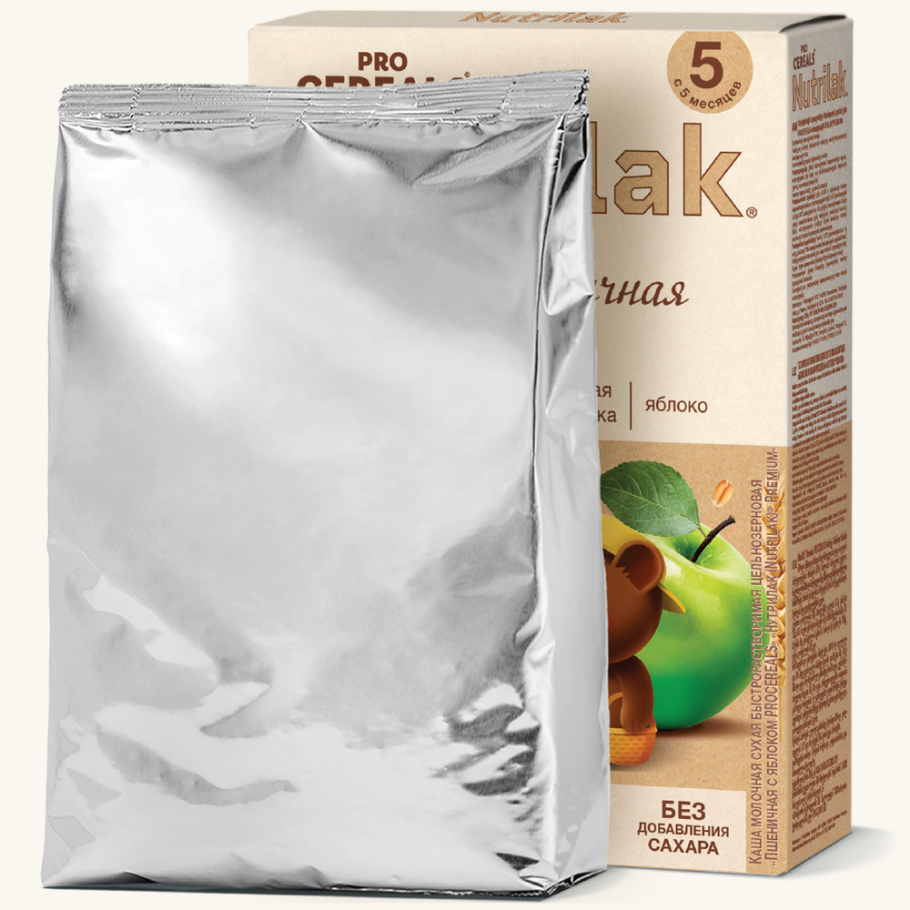 Каша молочная пшеничная с яблоком Procereals Nutrilak 200г с 5 месяцев