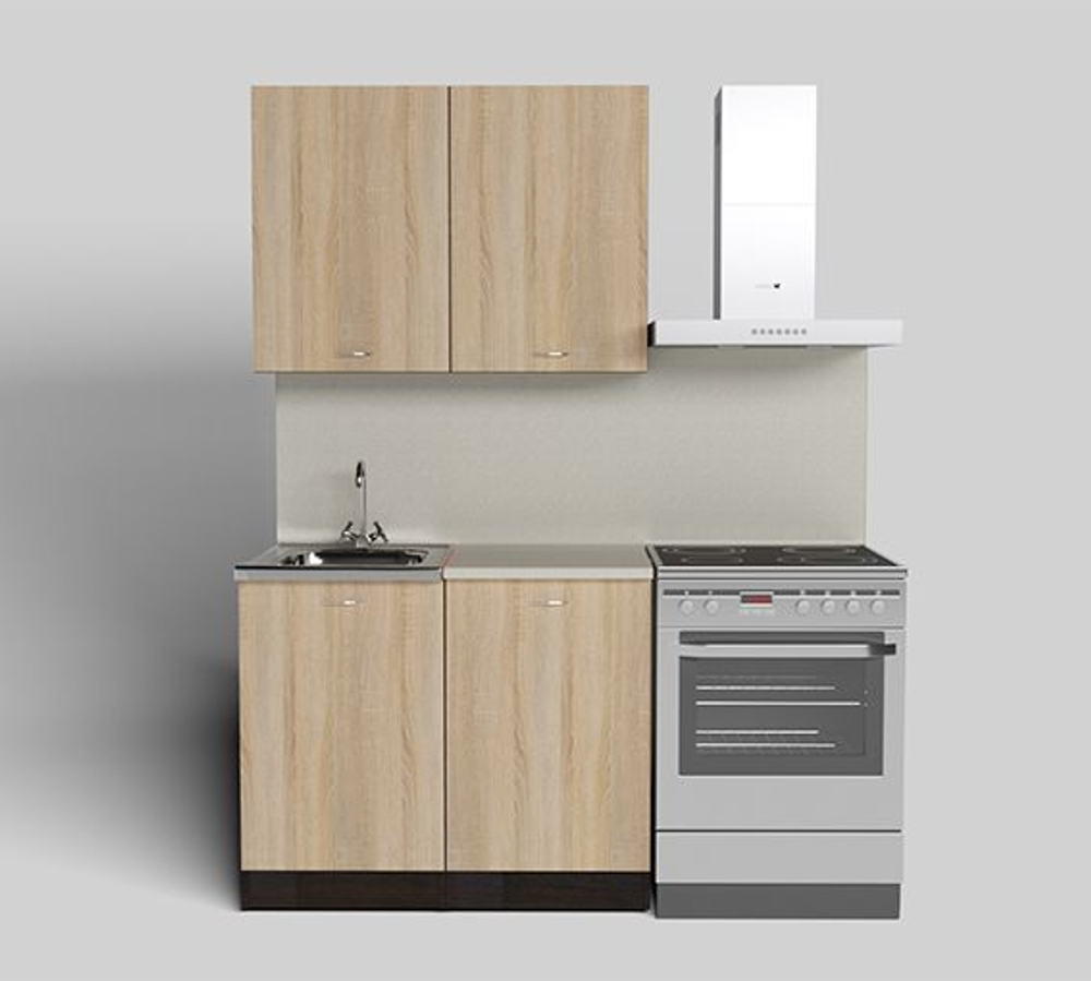 Кухонный гарнитур Симона мини 1000 мм (Дуб сонома/Венге, Берилл бежевый)