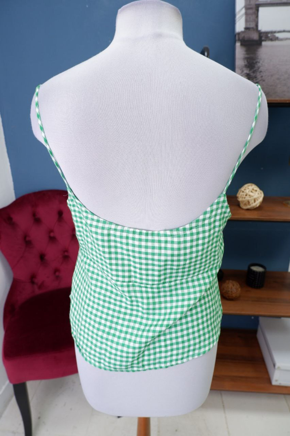 Топ Reserved в клетку 48 размер