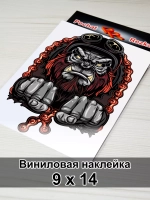 Наклейка - Орк байкер