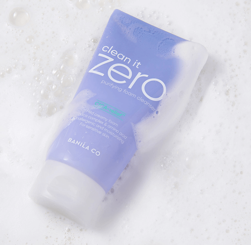 Banila Co Clean it Zero Cica-Relief Calming Foam Cleanser мягкая пенка с центеллой для чувствительной и сухой кожи