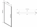 Душевая дверь Orta VPP-1O800CH-L, 800, хром, стекло шиншилла, левая, , шт