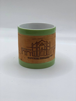 Кружка малая фарфоровая без ручки с берестой. Коллекция "Старая Русса"