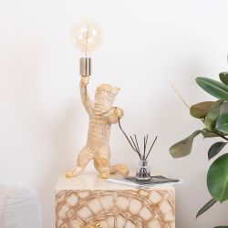 Настольная лампа Кот Эдисон Айвори