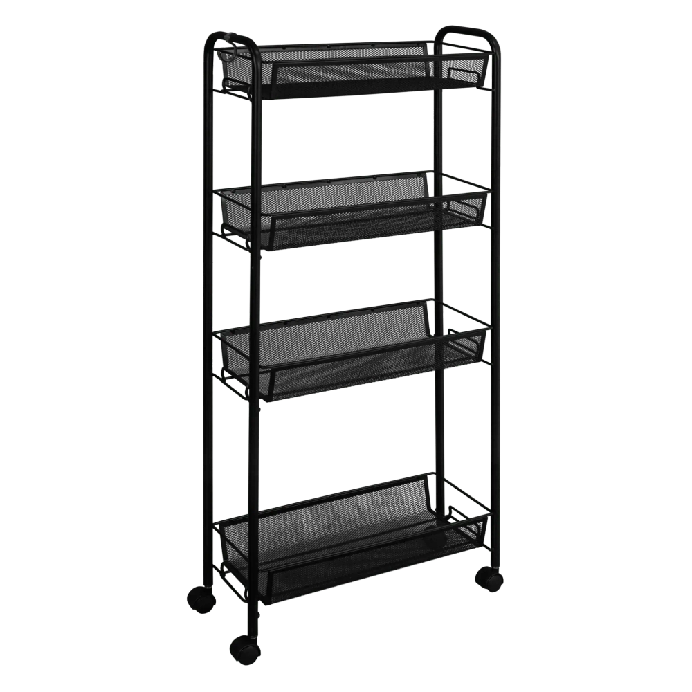 Этажерка 4х-секционная «Ладья 14 К», цвет черный, 45*18*98,5см