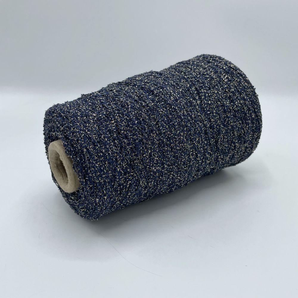 Пряжа хлопок вискоза с люрексом на бобине