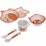 Набор детской посуды из бамбука 5 предметов «Щенок»