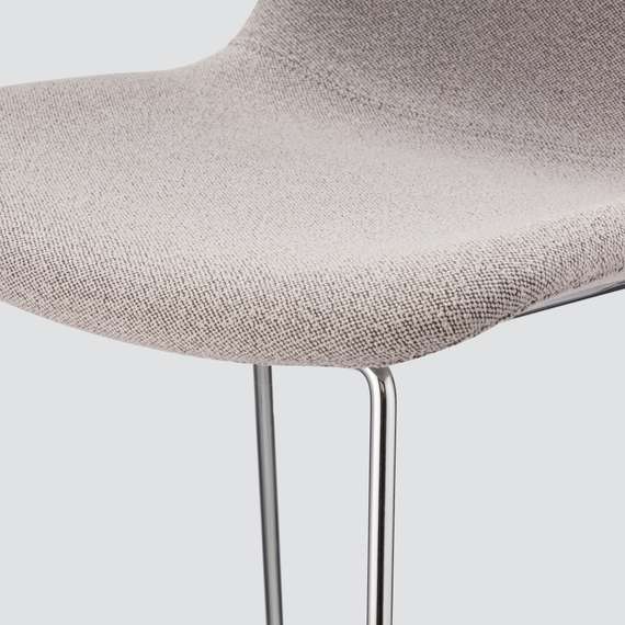 Барный стул Neo Soft 77 см, серый, ножки хром