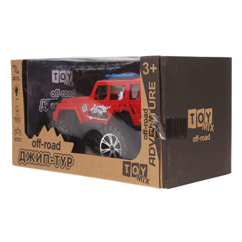Джип на РУ 24,5*13*13см. движение вперед/назад, красный