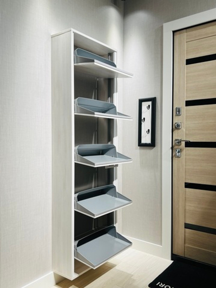 Обувница Айронори ЛАЙТ 5 МП (Выбеленное дерево / Выбеленное дерево)