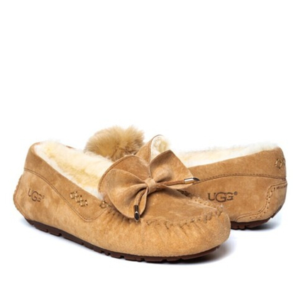 Мокасины Dakota Pom Pom New Chestnut