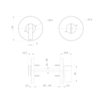 Ручка поворотная BK6.R.EST.R52.JOY CP-8 хром