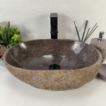 Раковина из речного камня RS-65138 49*33*15 0861